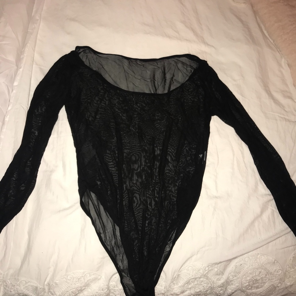 Black Mesh Bodysuit